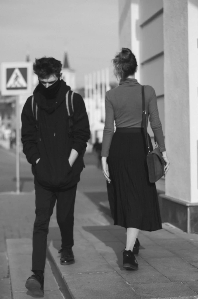 Break Free from a Toxic Relationship | Trauma Bond Help 2 boy and girl moving opposite direction image on article Break Free from a Toxic Relationship